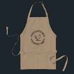 Custom Logo Name Farmhouse Hen Egg Business Adult Apron<br><div class="desc">Create your own Vintage Farmhouse Chicken Hen Egg Business Adult Apron, a charming and nostalgic accessory that adds a touch of rustic elegance to your farmhouse kitchen experience. Inspired by delightful countryside aesthetics, this apron combines the timeless charm of botanical details with the hen illustration, for a playful and cheerful...</div>