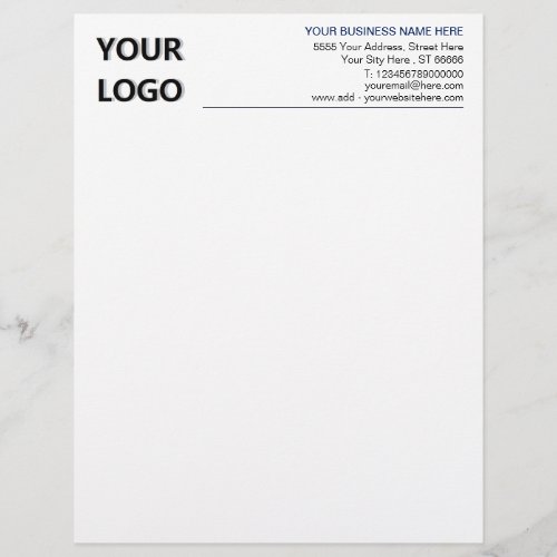 Custom Logo Name Info Business Office Letterhead