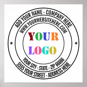 Custom Logo Name Info Business Promotional Poster