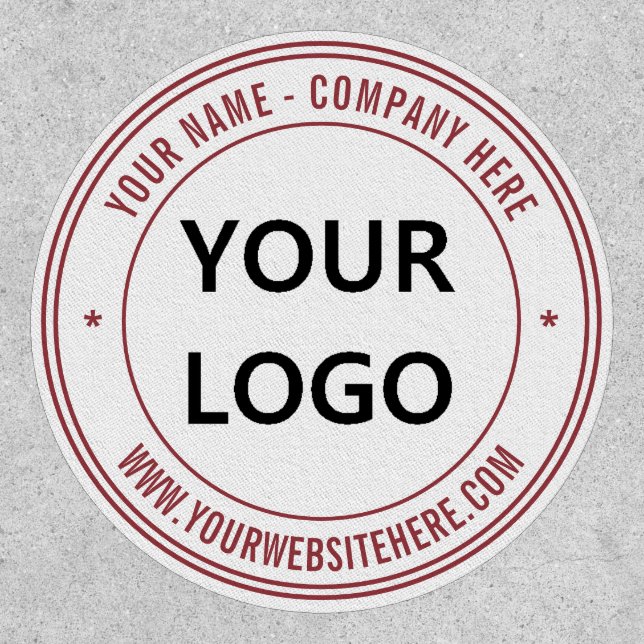 Custom Logo Name Info Promotional Patch Template (Front)