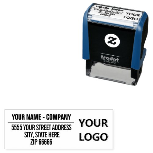 Custom Logo Name Info Return Address Stamps
