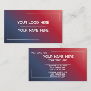 Custom Logo Name Minimalist Modern Professional Business Card