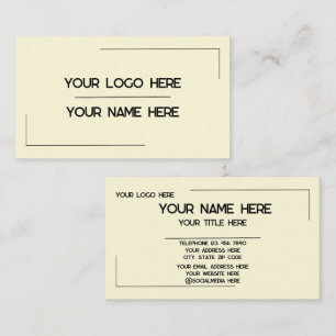 Custom Logo Name Minimalist Modern Professional Business Card