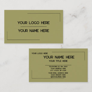 Custom Logo Name Minimalist Modern Professional Business Card