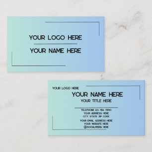 Custom Logo Name Minimalist Modern Professional Business Card