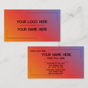 Custom Logo Name Minimalist Modern Professional Business Card