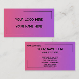 Custom Logo Name Minimalist Modern Professional Business Card