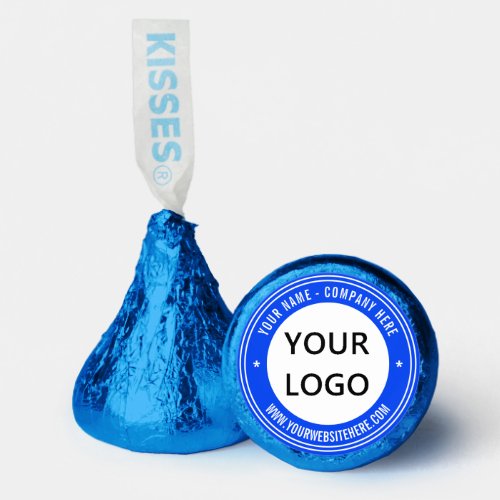 Custom Logo Name Personalized Color Stamp _  Blue Hersheys Kisses