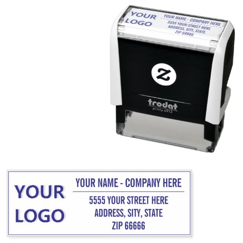 Custom Logo Name Return Address Self_inking Stamp