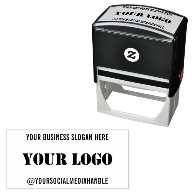 Custom Logo Name Social Media Stamp Template (In Situ)