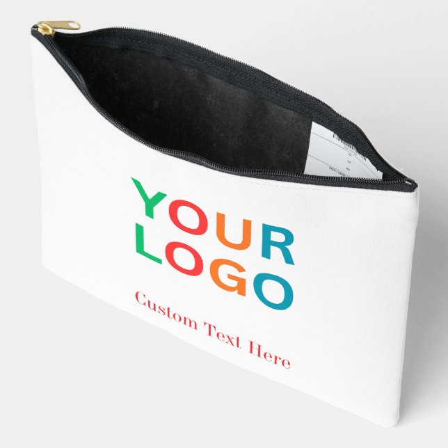 Custom Logo & Name Stylish Accessory Pouch Bag (Open)