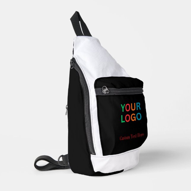 Custom Logo & Name Stylish Sling Bag Design (Left Corner)