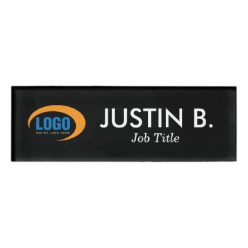 Custom Logo Name Tag by businessessentials at Zazzle