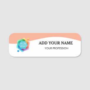 Custom Logo Name Tag & Name Business Pin or Magnet