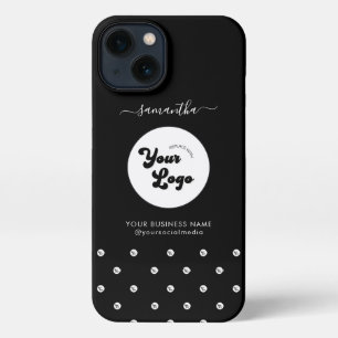 Custom Logo Name Text Modern Business Company iPhone 13 Case