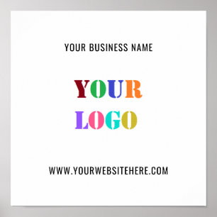 Custom Logo Name Text Promotional Business Poster