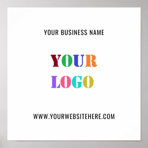 Custom Logo Name Text Promotional Business Poster