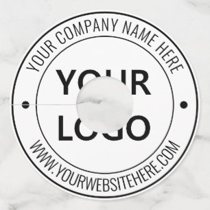 Custom Logo Name Text Your Business Wine Glass Tag