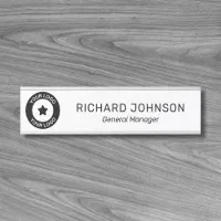 Your Company Logo Office Door Sign Metallic Look