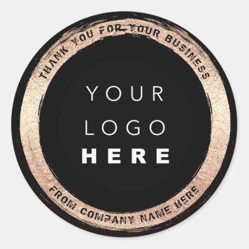  Custom Logo Name Web Seal Black Gold Frame