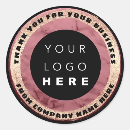  Custom Logo Name Web Seal Gold Frame Blush