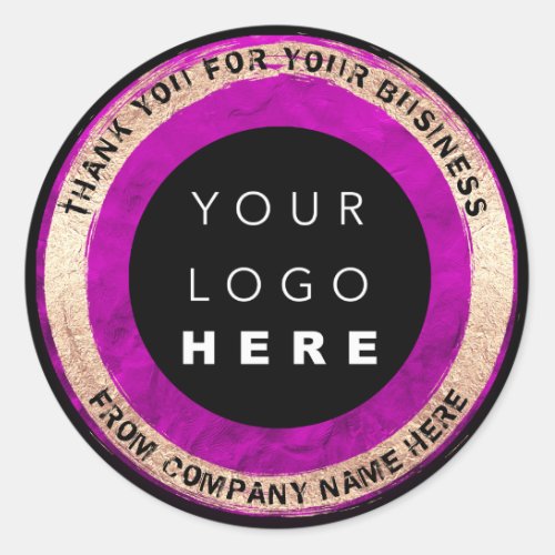  Custom Logo Name Web Seal Gold Frame Pink