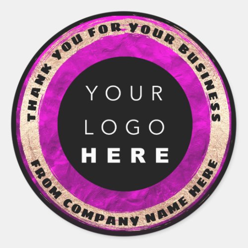  Custom Logo Name Web Seal Gold Frame Pink