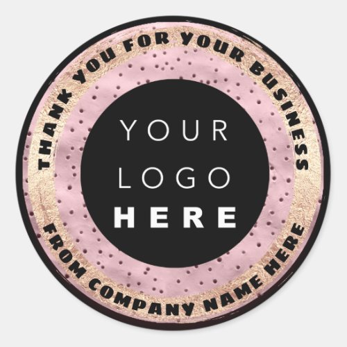  Custom Logo Name Web Seal Gold Frame Powder Pink