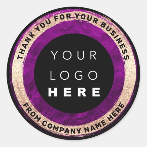  Custom Logo Name Web Seal Gold Frame Purple