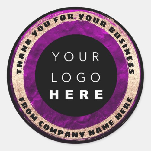  Custom Logo Name Web Seal Gold Frame Violet 