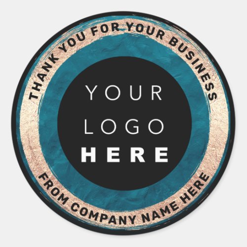  Custom Logo Name Web Seal Gold Teal