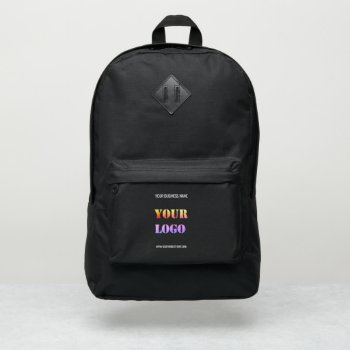 Custom Logo Name Website Business Backpack by Migned at Zazzle
