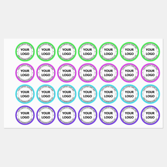 Custom Logo Name Website Business Labels Template (Sheet)