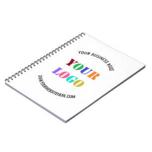 Custom Logo Name Website Business Notebook
