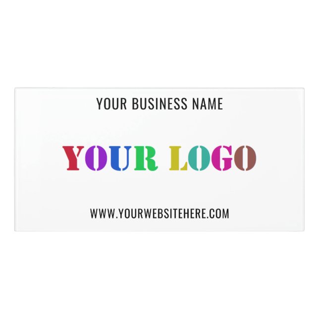 Custom Logo Name Website Business Office Door Sign (Classic Front)