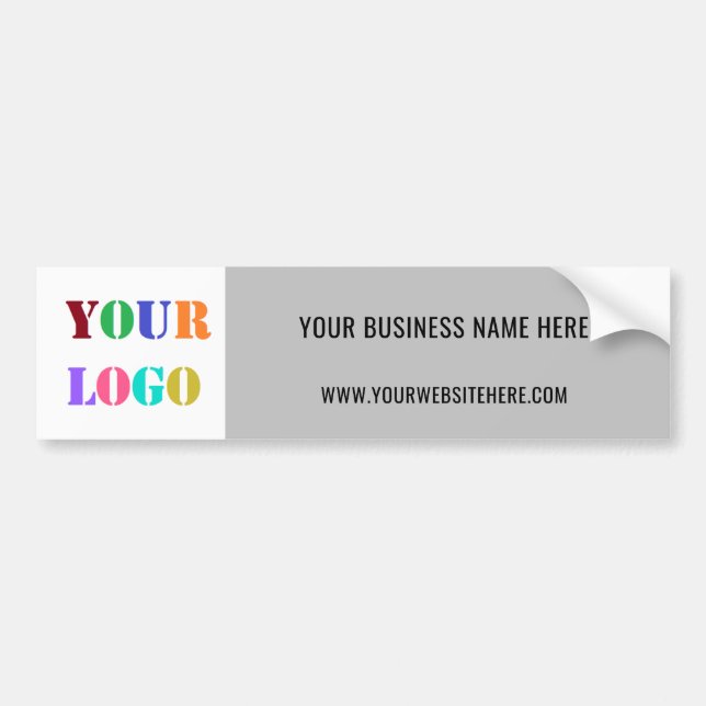 Custom Logo Name Website Color Sticker Example (Front)