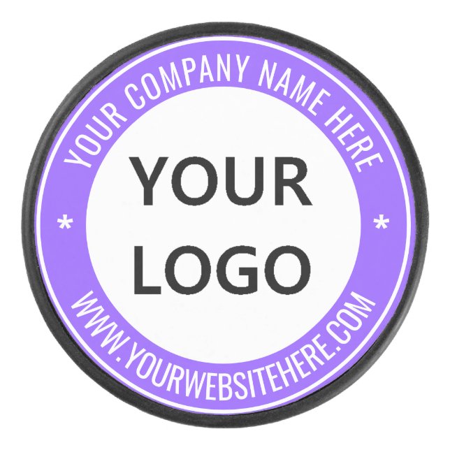 Custom Logo Name Website Colors Hockey Puck Gift (Front)