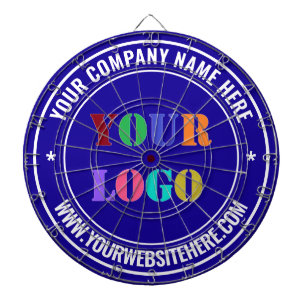 Custom Logo Name Website Dart Board - Your Colors
