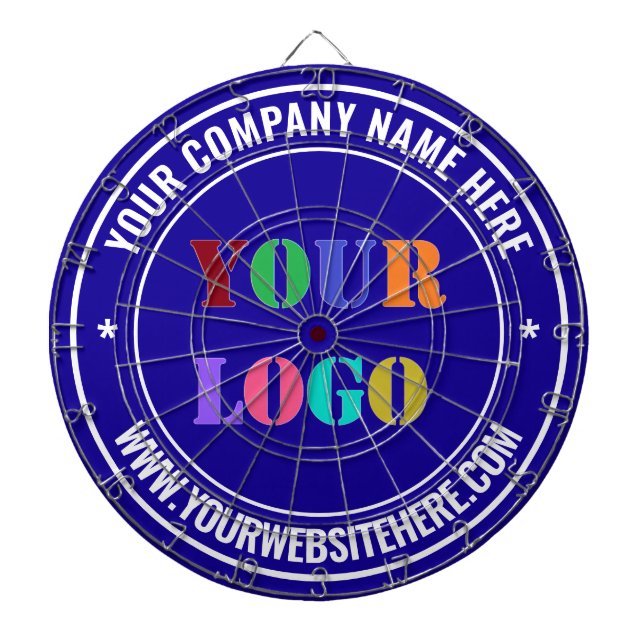 Custom Logo Name Website Dart Board - Your Colors (Front)