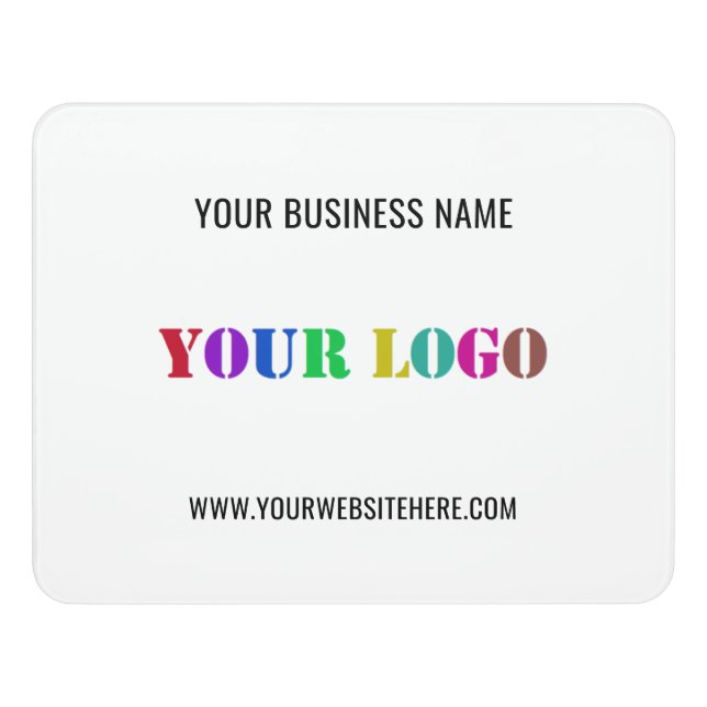 Custom Logo Name Website Door Sign Business Office (Contemporary Front)