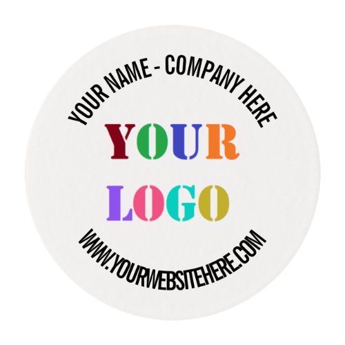 Custom Logo Name Website Edible Frosting Rounds