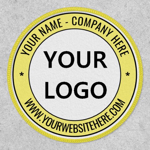 Custom Logo Name Website Info Modern Stamp Patch