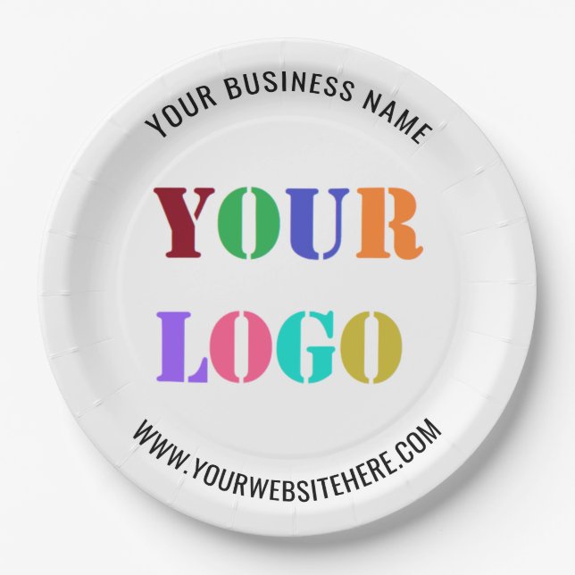 Custom Logo Name Website Paper Plates Promotional (Front)
