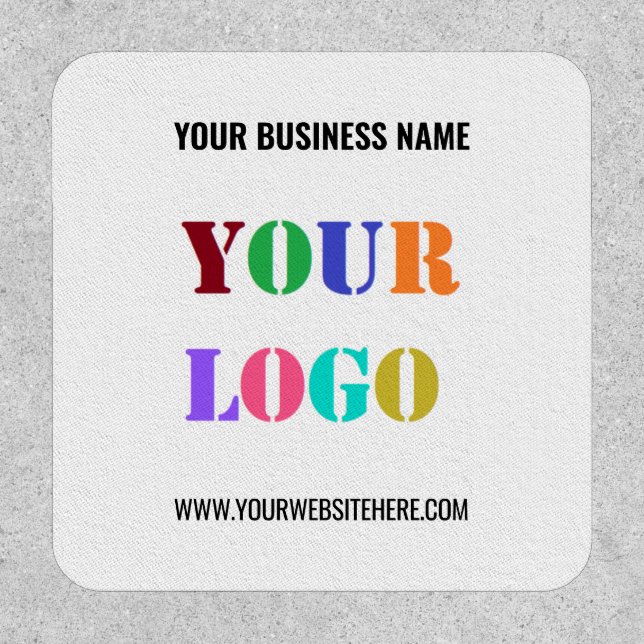 Custom Logo Name Website Patch Example (Front)