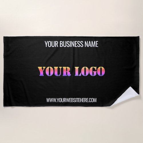 Custom Logo Name Website Promotional Personalized Beach Towel