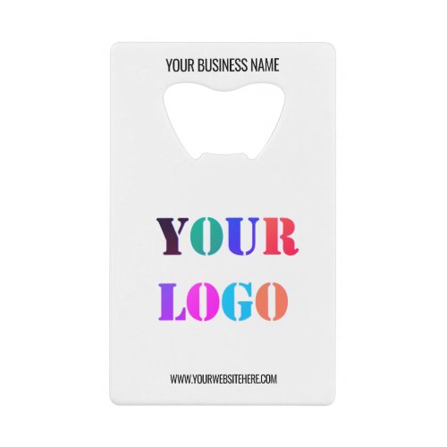 Custom Logo Name Website Promotional Personalized  Credit Card Bottle Opener