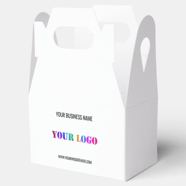 Custom Logo Name Website Promotional Personalized  Favor Boxes (Opened)