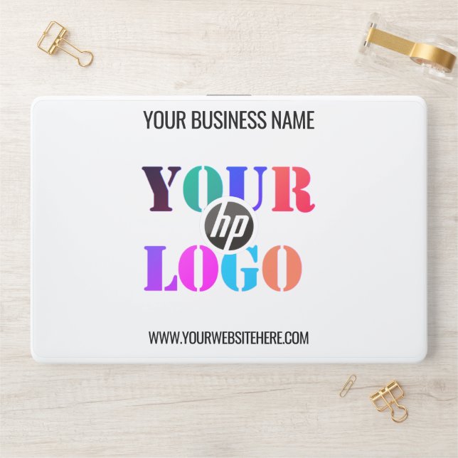 Custom Logo Name Website Promotional Personalized  HP Laptop Skin (Desk)