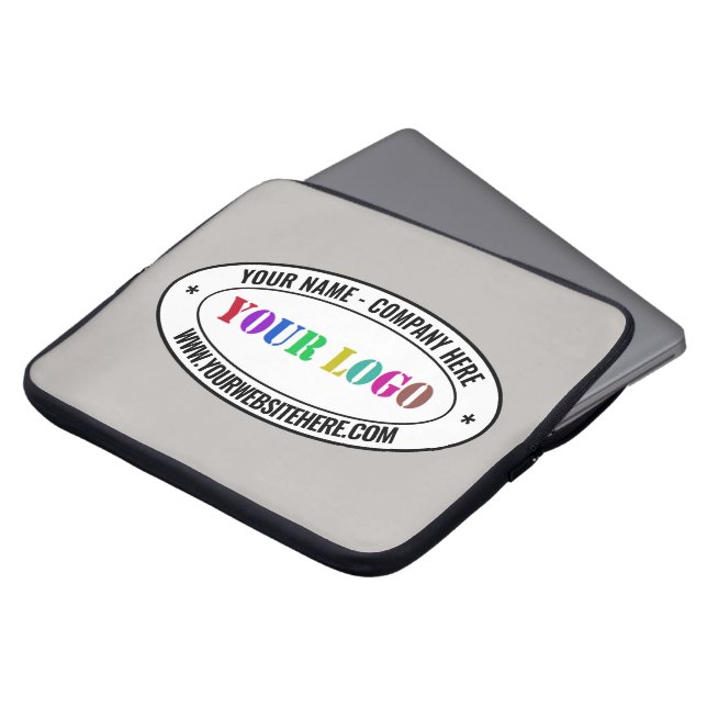Custom Logo Name Website Promotional Personalized  Laptop Sleeve (Front Top)