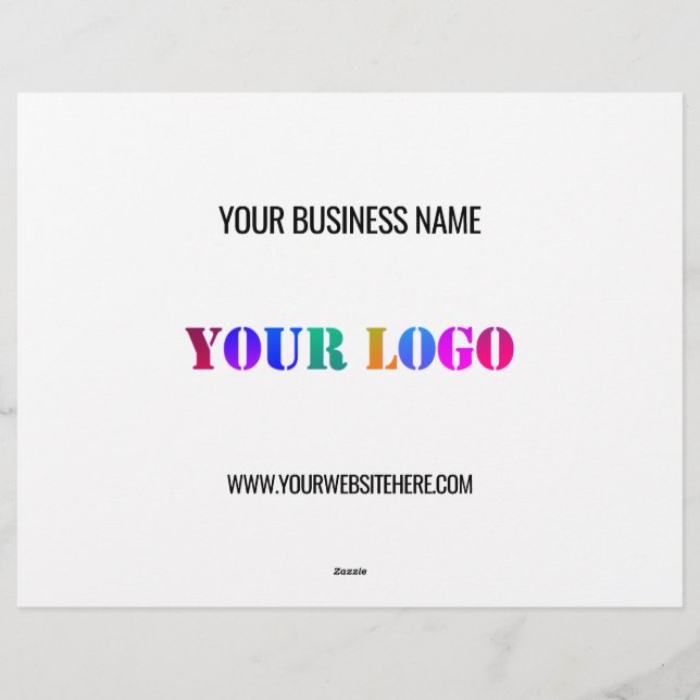 Custom Logo Name Website Promotional Personalized  Letterhead (Back)